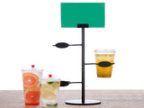 Cup Holder 3 Holes Black Appearance Iron Material Simple Stylish Cup Display Stand for Party V1294-YM0523-3117220076011