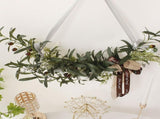 Simulation Silks Artificial Olive Branch Leaves Cotton Wreath Lintel Decoratives Table V1294-YM0523-220217LW04-2