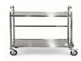 Cefito 2-Tier Stainless Steel Kitchen Trolley with Wheels 84x56x98cm SSKB-201S-2TWHEEL-33