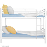 KINGSTON SLUMBER 2in1 King Single Metal Bunk Bed Frame, with Modular Design, Matte White V219-BEDBBSKS2MWA