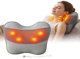 Livemor Back Massager with Heat, USB Neck and Shoulder Massage Pillow, 3-Speed Ergonomic Lumbar BACK-MASSAGER-U-GY