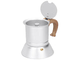 150ml Coffee Maker Moka Pot Stainless Steel Coffee Pot Induction Cooker Use Home Supplies V1294-YM0718-3118200269611