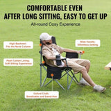 Camping Folding Chair for Adults, Portable Heavy Duty Outdoor Quad Lumbar Back Padded Arm Chairs V952-HWZDYCY450LBSFODNV0