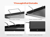 Carbon Steel Griddle, 32x14 inch Universal Flat Top Rectangular Plate, Gas Grill Griddle for BBQ V952-DCJPTG3214INVTJ16V0