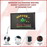 40x60cm LED Drawing Writing Board Fluorescent Light Up Sensory Play V63-828211