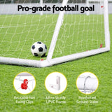 Everfit 8FT Soccer Football Goal Net UPVC Frame with PE Mesh Weatherproof Portable Goals for SN-B-8FT-WH