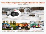 Propane Top Heater with Portable Trolley, 15000 BTU Rapid Heating 180-Degree Infrared Radiant V952-BWGDJRQBWGTCMP69D001V0