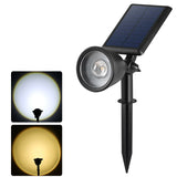 2PCS Solar Powered Sunset Spotlight Outdoor Waterproof Spot LED Accent Landscape Uplight for Outside V1192-AZ-W-11415