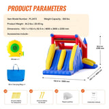 Inflatable Bounce House, Outdoor High Quality Playhouse Trampoline, Jumping Bouncer with Blower, V952-CQCBBHYC10118FQ7MV3