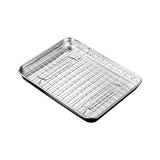 Baking trays & trays ,1 Set Stainless Stel Bakeware Rectangular Tray Food Storage Tray App Etizer V1369-AZ3-W-17698