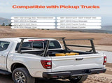 Truck Ladder Rack, 53.3-80.01 cm Height, Adjustable Non-Drilling Aluminum Cargo Rack with Sidebar, V952-PKHJTJKLDCBKLL6NPV0