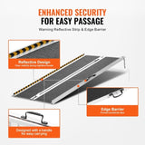 VEVOR Portable Wheelchair Ramp, 122 cm 363 kg Capacity, Non-Slip Aluminum Folding Threshold Ramp, V952-ZDKMJPD48YC1YAZTIV0