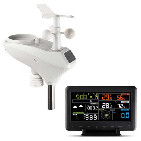 Devanti Wireless WiFi Professional Weather Station Solar Sensor LCD UV Light WS-H2950-WIFI-MF-UVL