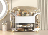 Cosmetic Box Large Capacity Compartment Storage Rotatable Waterproof Transparent Vertical Makeup V1294-YM0703-3117230116311