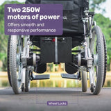 EQUIPMED Power Electric Wheelchair, XL Wide Bariatric Chair Seat, Long Range, Airline Approved, V219-HELWLCEQPKK5A