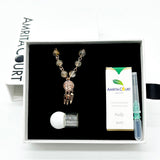 Gift Box - Rose Rose Gold Aroma Necklace Purify Oil Blend V760-GBAJ - 25