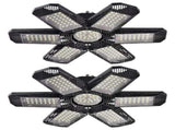 2 pc Garage Lights,Deformable Garage Ceiling Light with Multi-Position Panels, Shop Light for V1369-AZ3-W-05854