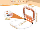 Adjustable Bed Rail for Elderly Foldable Bedside Safety Grab Bar with Non-Slip Handle & Storage V1107-CS-LRQSQ