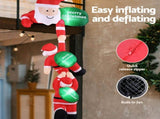 Jingle Jollys Christmas Inflatable Climbing Santa 2.5M Height LED Decorations Illuminated XMAS-INF-SANTA-CLIMB-8FT