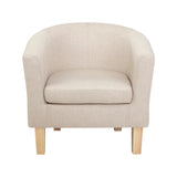 Artiss Armchair Lounge Chair Tub Accent Armchairs Fabric Sofa Chairs Beige UPHO-B-TUB02-BG