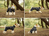 Dog Raincoat Waterproof Reflective Adjustable Harness Jacket - Black 5XL V1263-JX-7967-8
