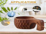 Travel Coffee Mug Wooden Milk Cup Sturdy Wood 1Pack V1192-AZ-W-27537