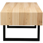 Aconite Coffee Table 120cm 2 Drawers Solid Messmate Timber Wood - Natural V315-VOD-OHIO-03