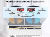 Commercial Frozen Drink Maker, 15Lx2 Double Tank Slushy Machine, 120 Cups Stainless Steel Margarita V952-CGXXRJX215LSN1G19V3