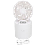 4000mAh Humidifier Fan Dual Mist Spray USB Charging Fan Cooling Humidifier for DormitoryWhite V1294-YM0901-3113210069512