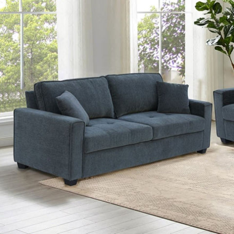 2+3 Seater Sofa Set Polyester Charcoal Fabric Multilayer Two Pillows Individual Pocket Spring V43-SET-MLN-3S-2S-CH