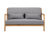 Artiss Armchair 2-seater Loveseat Fabric Grey UPHO-C-ARM-01-2S-GY
