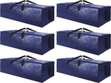 6 Pack Extra Large Moving Bags with Strong Zippers & Carrying Handles, Heavy Duty Storage Tote for V1258-DP02-C-1349