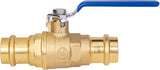 3/4 in Lead-Free Press Ball Valve,Press into 3/4"Copper Tubing Connection with EPDM O-ring V1258-DP02-C-2770