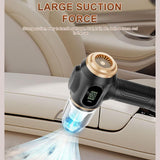 8-piece Black Handheld Cordless Vacuum Cleaner & Air Duster 2-in-1, Portable Car and V888-ELOSUNG53350