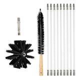 410mm Flexible 6 Rods Cleaning Brush Industrial Nylon Home Chimney Cleaner Kit Dry Duct Rotary Dryer V1192-AZ-W-29434