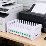 White Multi Compartment Cell Phone Commercial Display Rack for Home Desktop Organization V1369-AZ3-W-19382