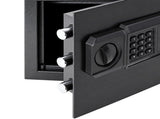 Levede Fireproof Safe Box with LED Light Alarm USB Steel for Home Use Black SAFE1008-AU
