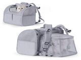 Grey Expandable Breathable Outdoor Portable Large Space Cat Backpack - Pet Carrier for Cats and Dogs V888-ELOSUNG34243