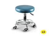 Levede 2x Barstool Swivel Salon Hairdressing Teal T4498-TLX2
