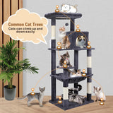 VaKa 143cm Cat Tree Scratching Post Scratcher Tower Condo House Furniture Wood V465-51026
