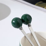 2X High-Fired Ceramic Porcelain Cup & Saucer Set 300ml Vintage Floral Tea Spoon GREEN V274-HA-LA-P0024822-GNYE