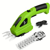 Carbon Steel Electric Pruning Shears 2-in-1, Cordless Hedge Trimmer, Grass & Shrub Cutter, V1232-DDXJ-YY-001