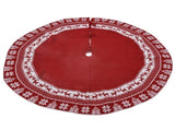 Knitted Christmas Tree Skirt Reusable Xmas Tree Stand Mat Floor Protector Home Party DecorationRed V1294-YM0523-3115210223911