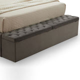 King Storage Bed Frame Fabric Upholstery Tufted Headboard V43-BED-HELNA-K