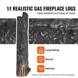 VEVOR 8 Pcs Oak Logs, Gas Fireplace Ceramic Logs for Fire place, Heat-Resistant Wood Log Gas V952-TCXWYM8XM000HHC5SV0