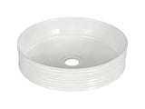 Cefito Bathroom Basin Vanity Sink Vessel Ceramic White Round Countertop 36cm CB-1054-WH