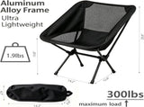 Portable Folding Moon Chair with Carry Bag, Lightweight Aluminium Outdoor Seat for Camping, Hiking, V1189-LC-AMZ-00065