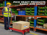 T-REX 230KG Hydraulic Scissor Lift Platform Trolley, Non-Skid Rubber Platform Pad, for Material V219-VHWLFCTRH2SA