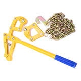 Heavy Duty Chain Ratchet Load Binder with 1000kg Pulling Capacity for Garden Fence Wire Tensioning V1341-ZY-9P2FAD35-YELLOW