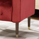 Lewisham Garnet Tufted Velvet Armchair V1041-JSF-5108-1GARNET